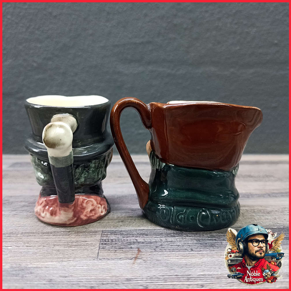 Original Royal Doulton Old Charley and John Peel  Small Toby Jugs