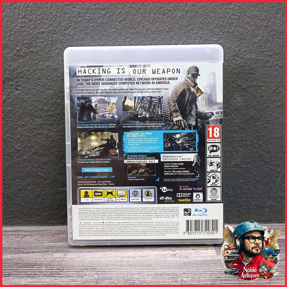 PS3 Watch Dogs Special Edition