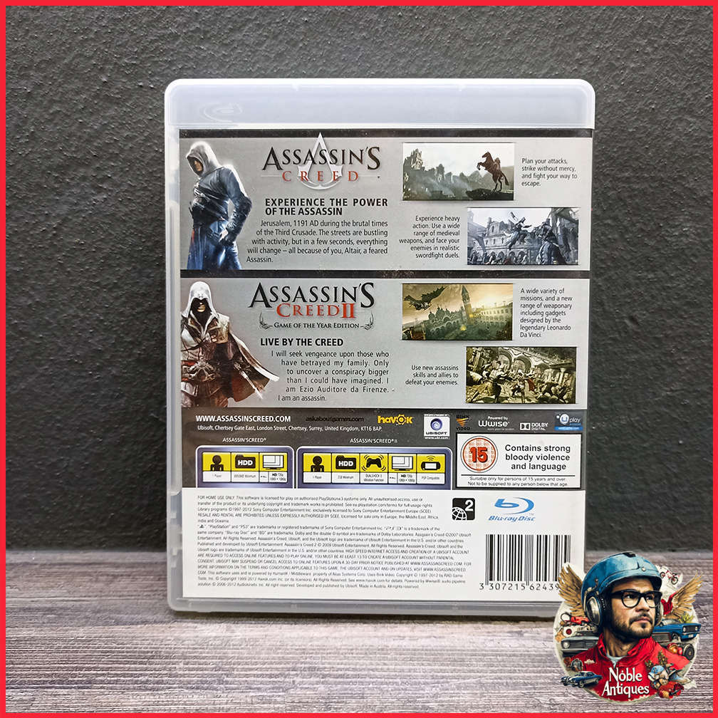PS3 Assassins Creed 1 and 2