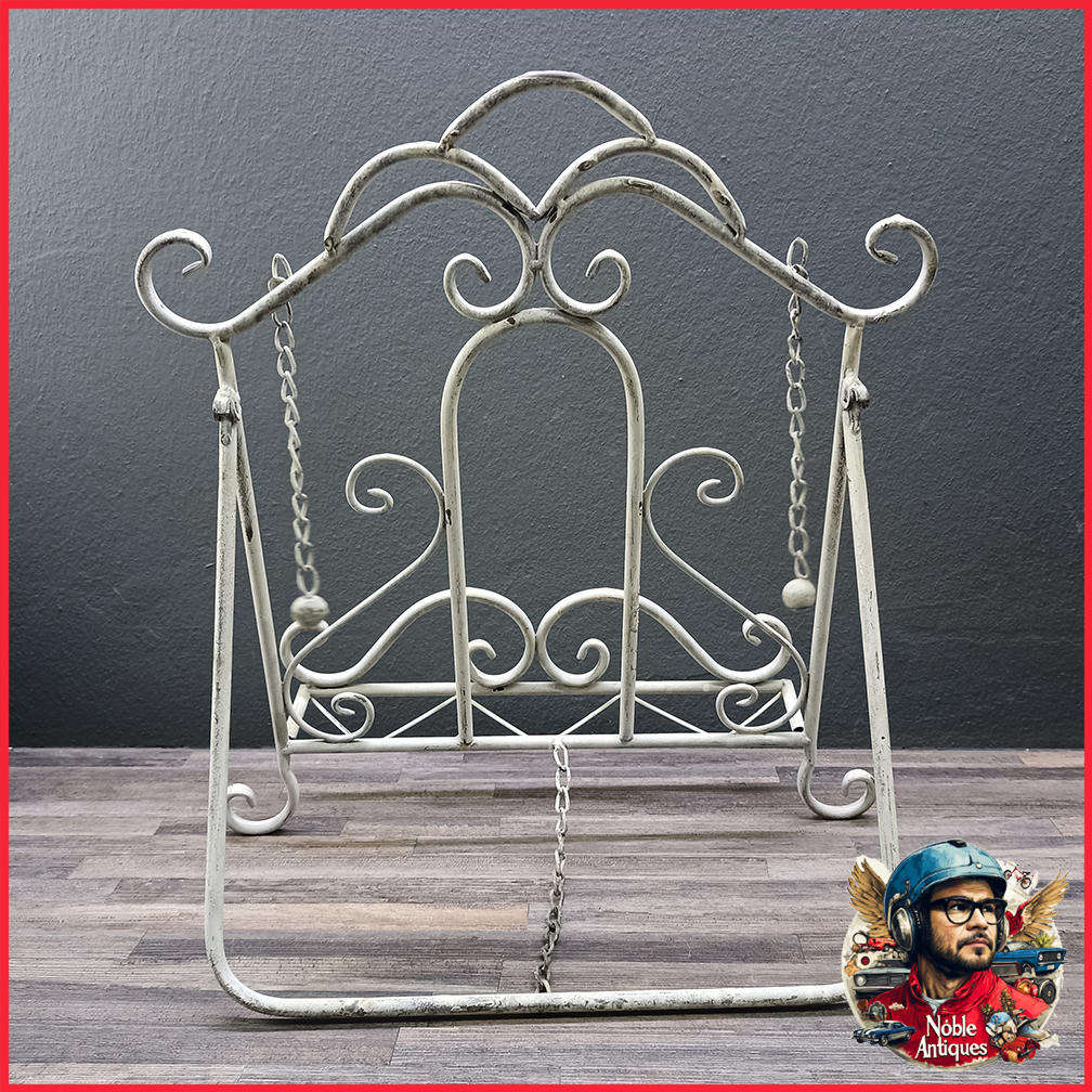 Vintage White Metal Book Stand