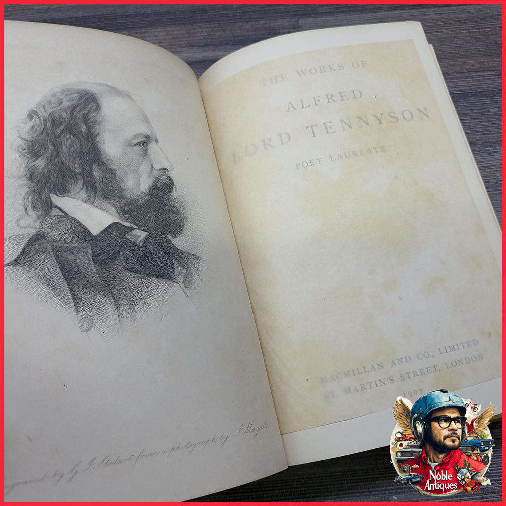 1907 Leather Bound The complete Works of Alfred Lord Tennyson