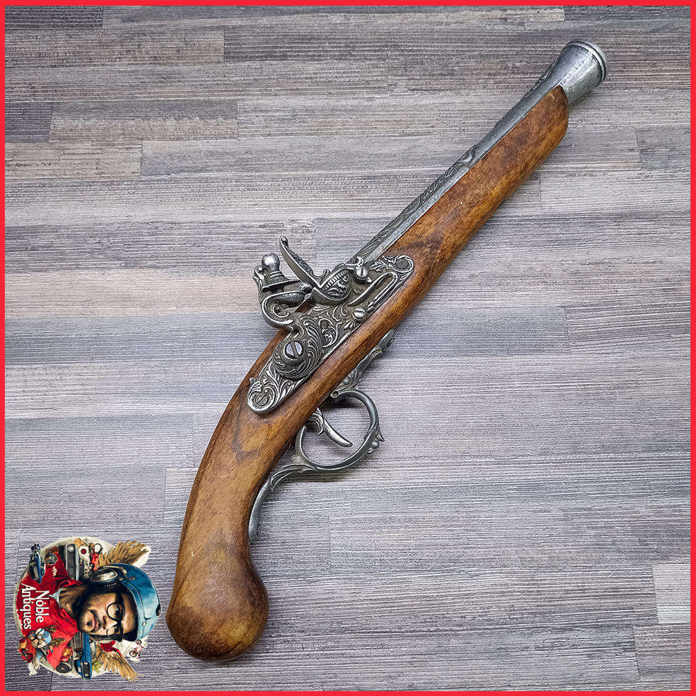Flintlock Replica Gun with Ornate Antique Finish