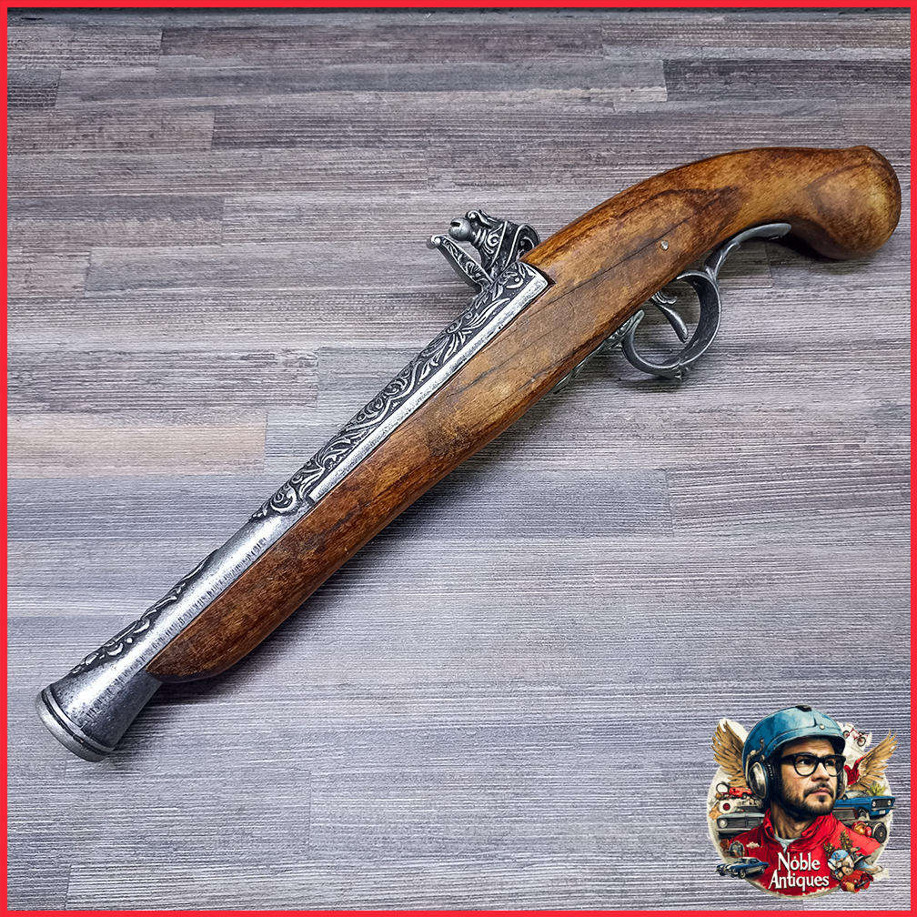 Flintlock Replica Gun with Ornate Antique Finish