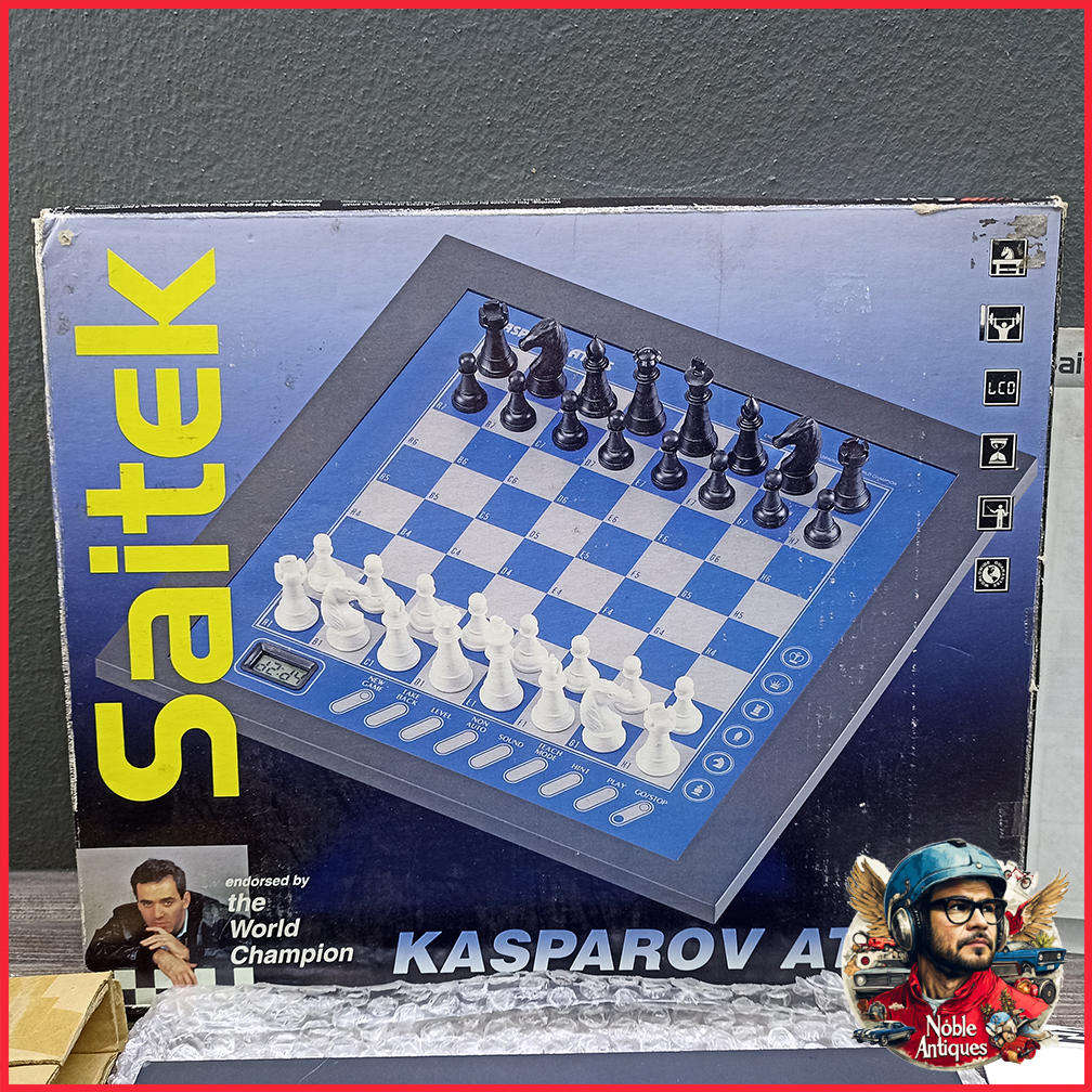 Vintage Boxed Saitek Kasparov Atlas chess computer Saitek 2000 Complete