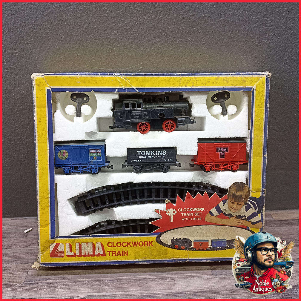 Boxed 1980s LIMA Clockwork Train Set Not Tested