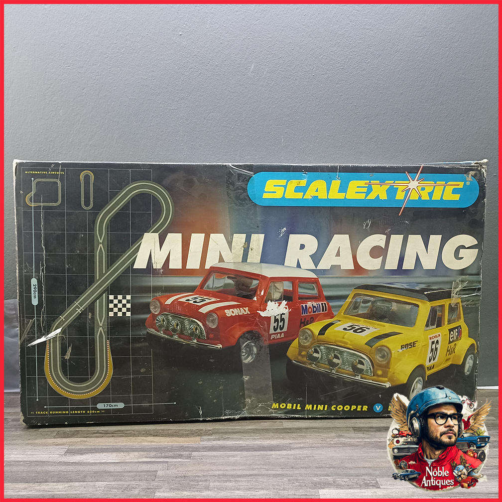 LARGE Boxed 1980s Mini Cooper Boxed Scalextric Slot Cars Only One Car