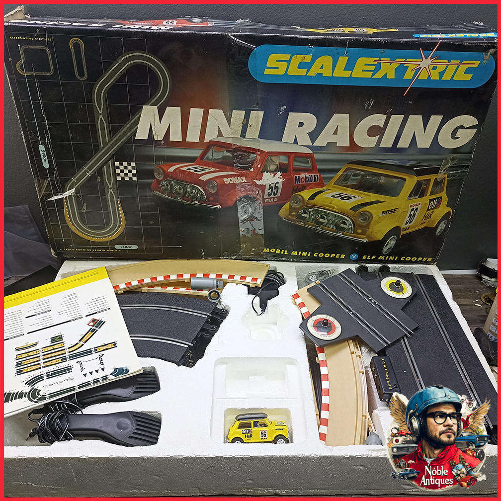 LARGE Boxed 1980s Mini Cooper Boxed Scalextric Slot Cars Only One Car