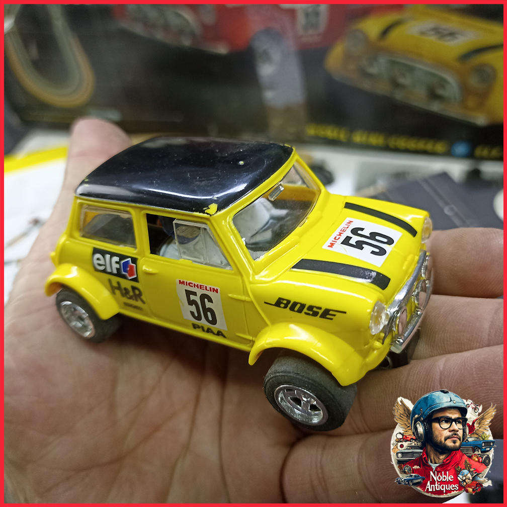 LARGE Boxed 1980s Mini Cooper Boxed Scalextric Slot Cars Only One Car