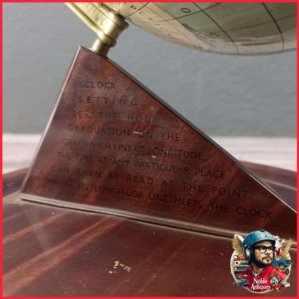 Vintage Chad Valley 1950's Tin World Globe and Tin 1960s Moon Globe