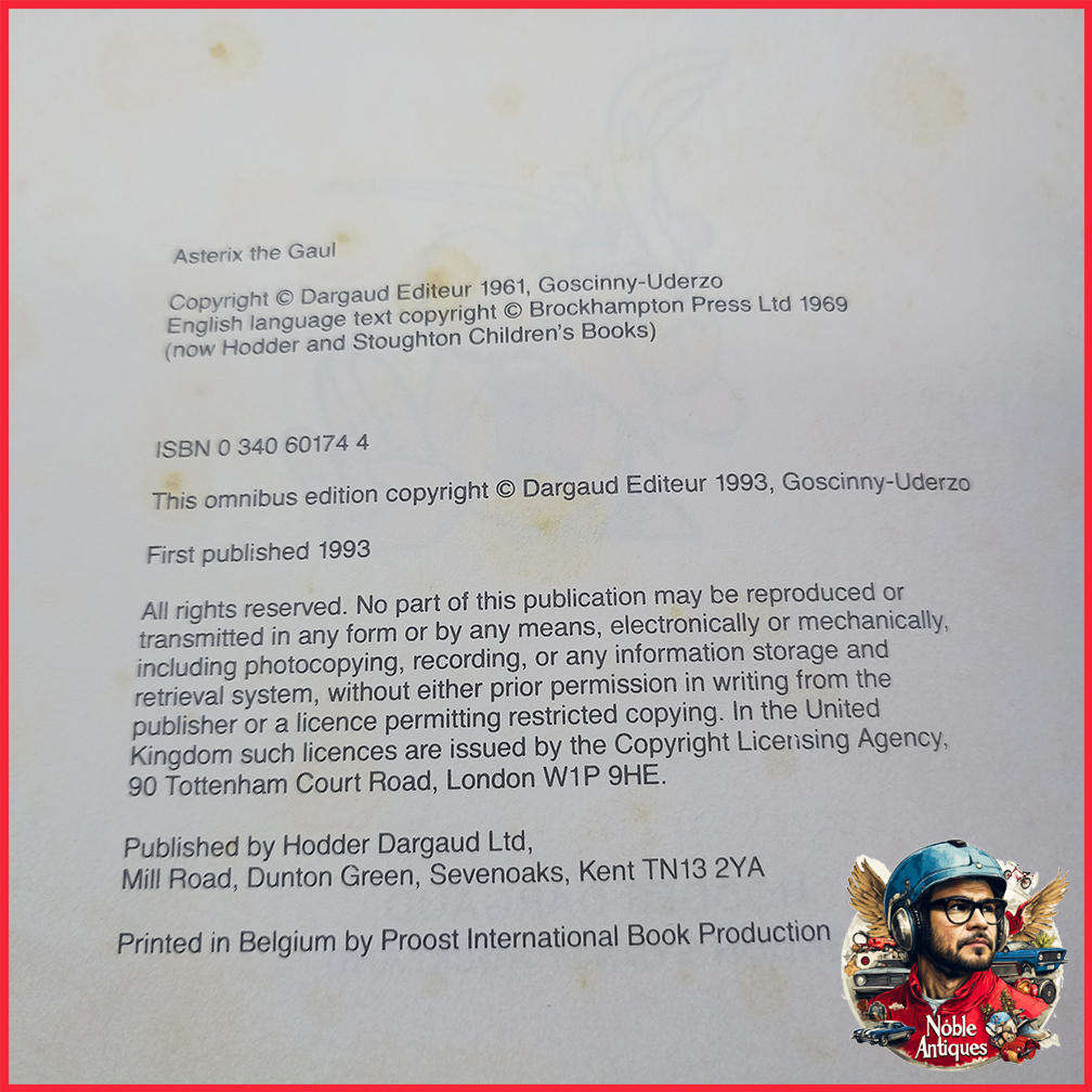 Vintage 1993 Hardcover Asterix The Warrior Six Complete Adventures