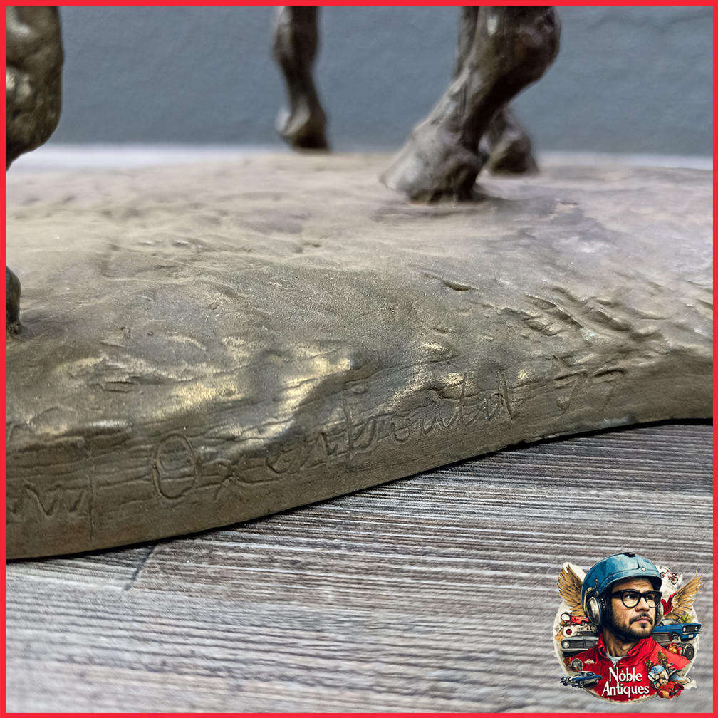 AMY OXENBOULD - Race Horse and Foal Signed & Numbered 171/350 Patinated Bronze