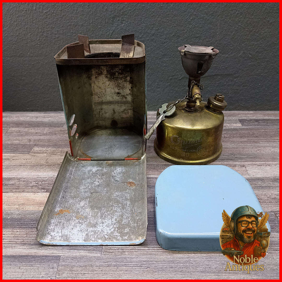 Vintage Optimus 80 Brass camping stove with Original Metal Case