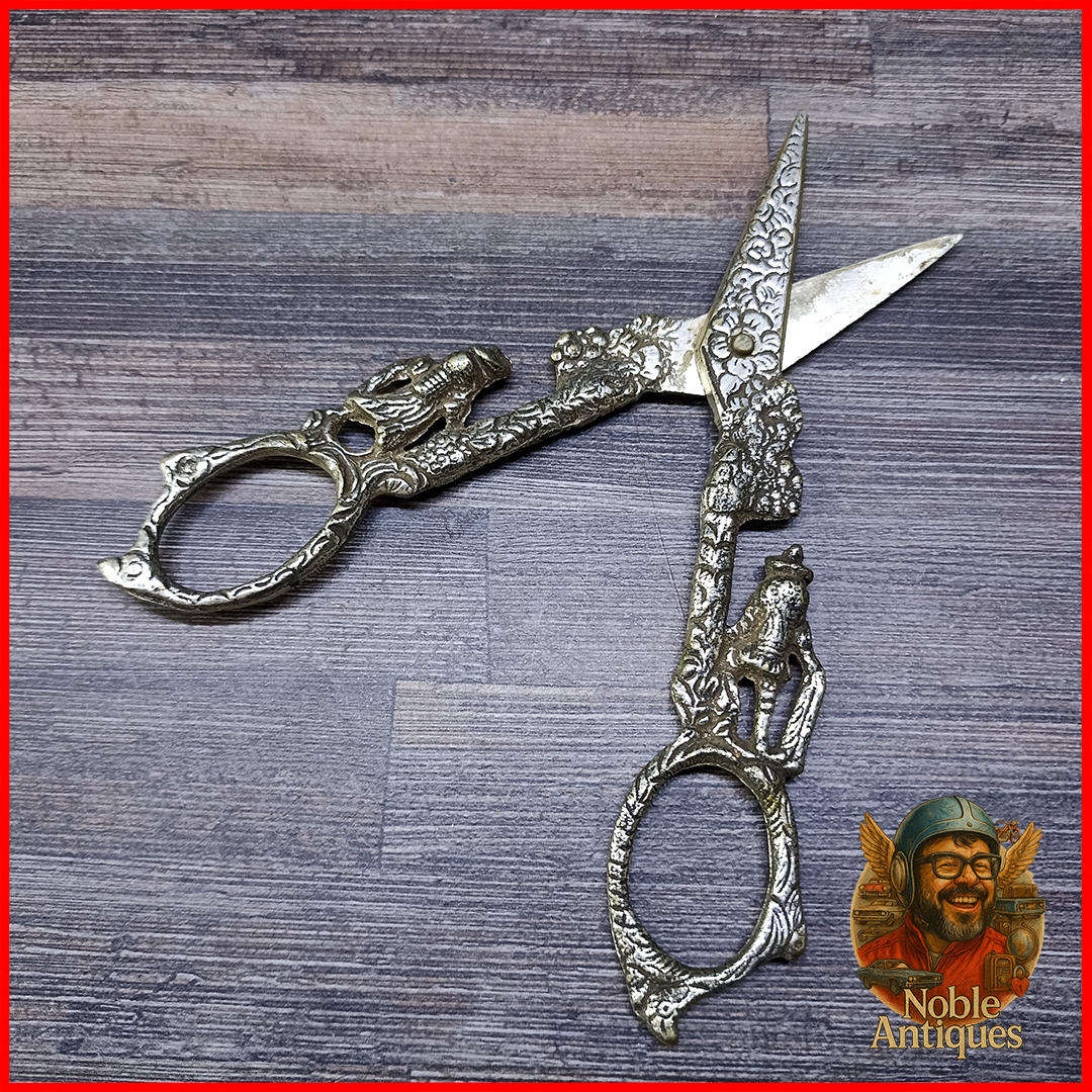 Antique Silver Plated Grape Scissors Victorian 1837 to 1901