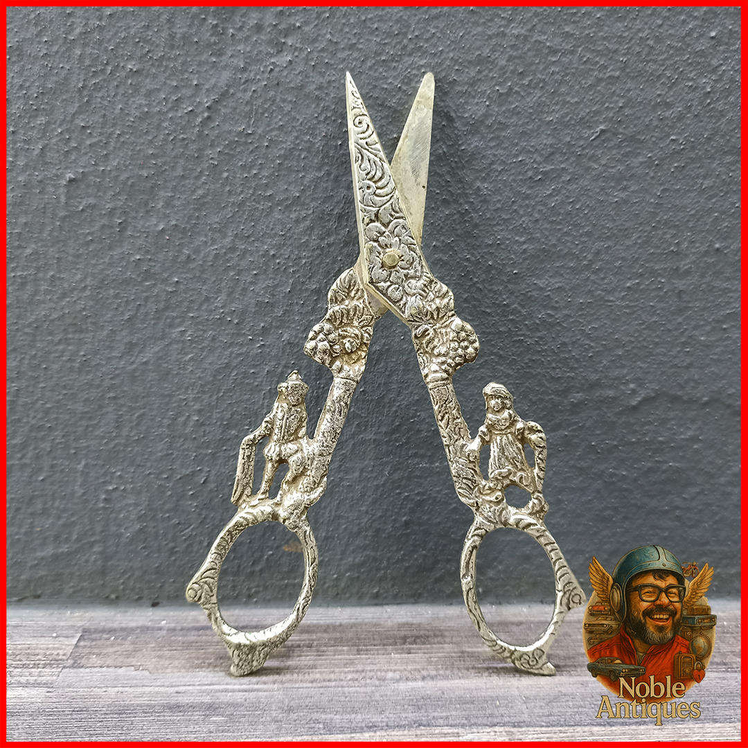 Antique Silver Plated Grape Scissors Victorian 1837 to 1901