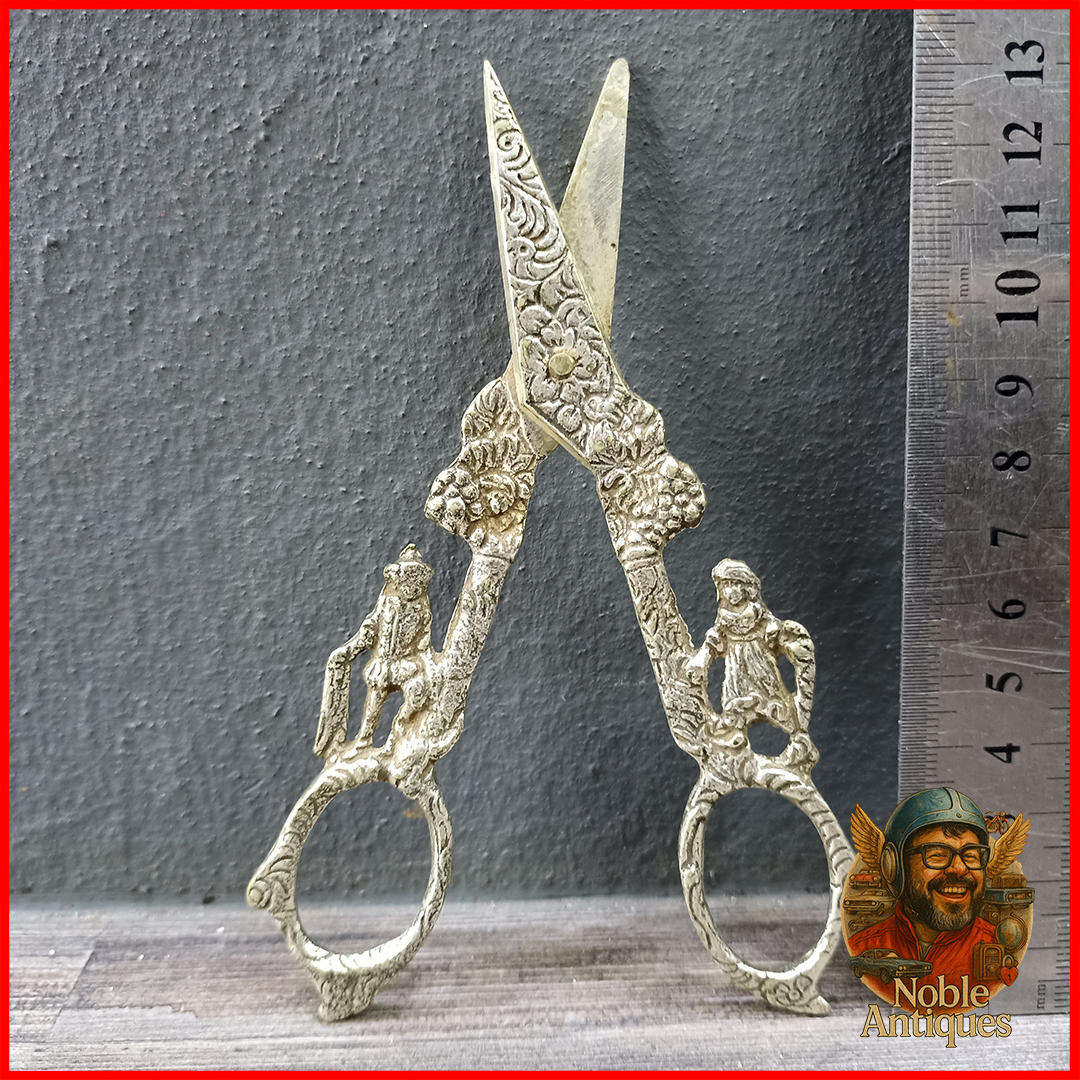 Antique Silver Plated Grape Scissors Victorian 1837 to 1901