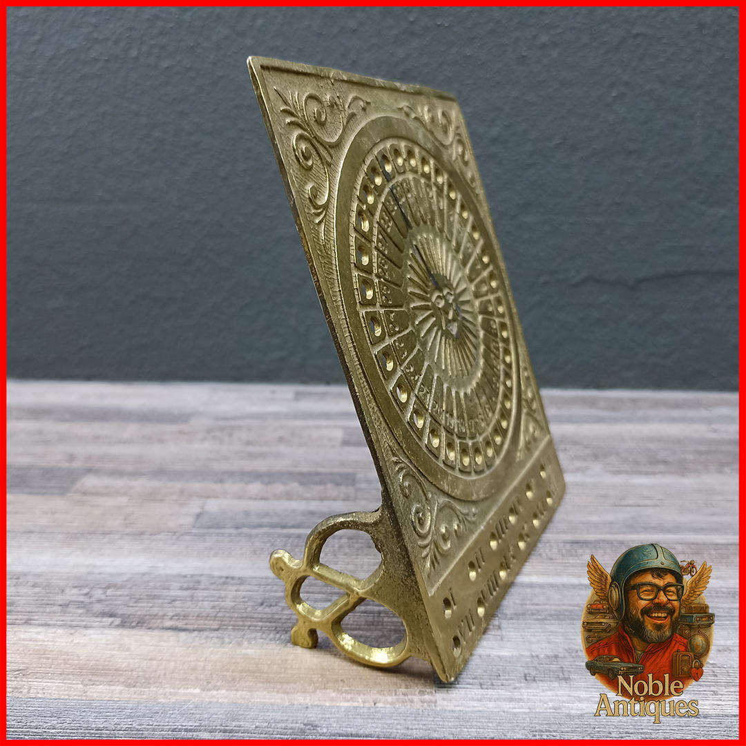 Vintage Italian brass perpetual calendar or Sun Calendar