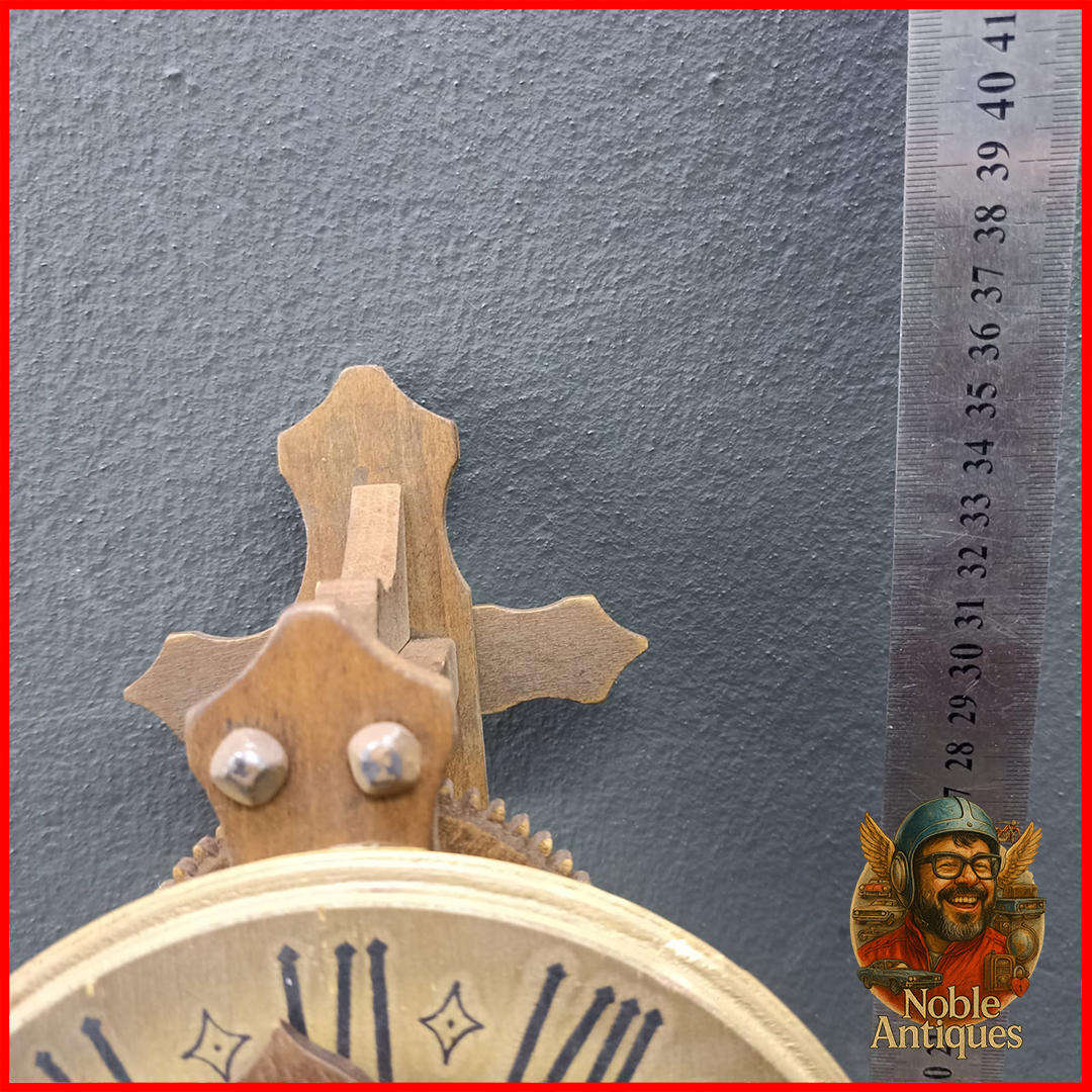 Antique  Wooden Gear Clock, Germany, Medieval, Weighted Not Tested