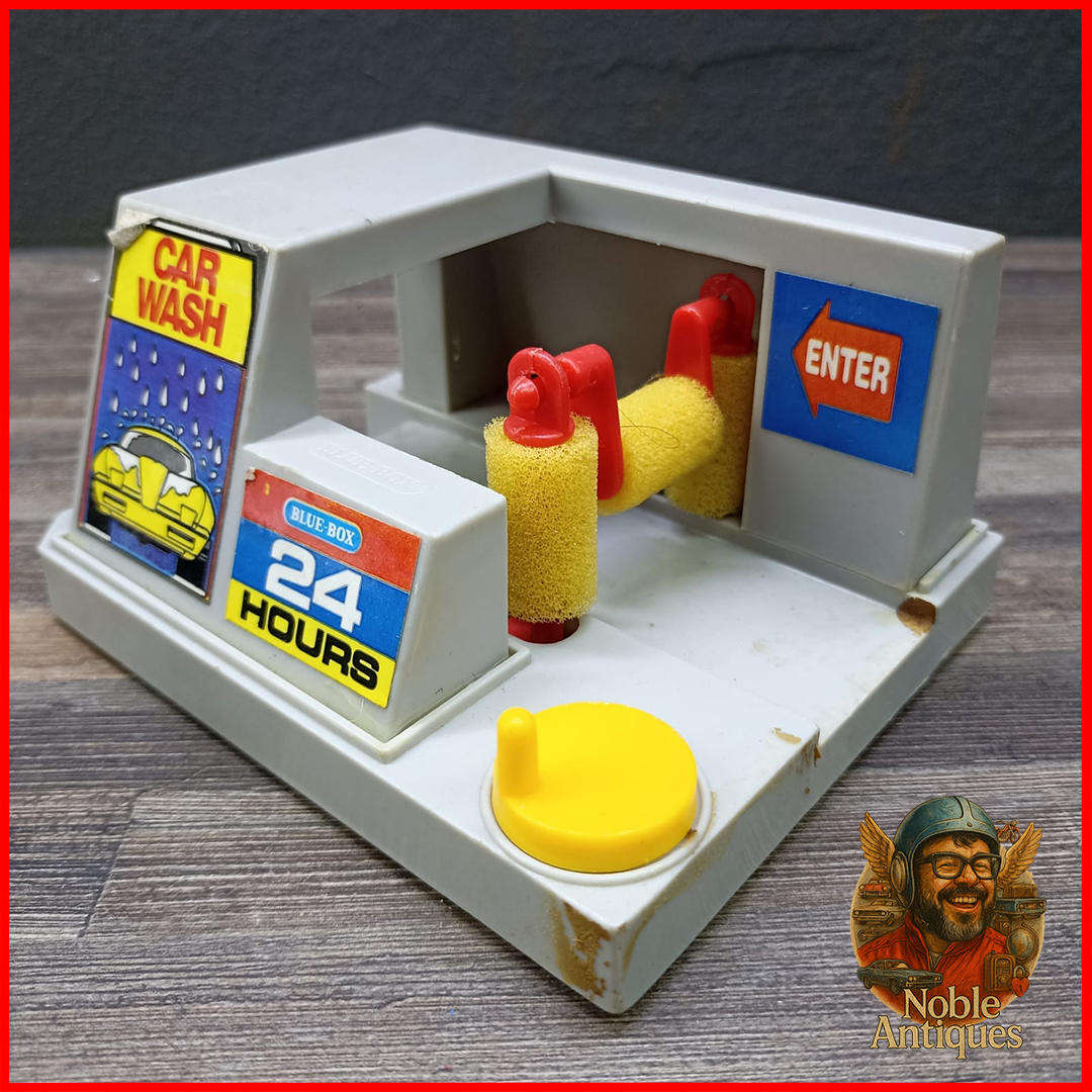 Vintage Blue Box Road Burners Car Wash