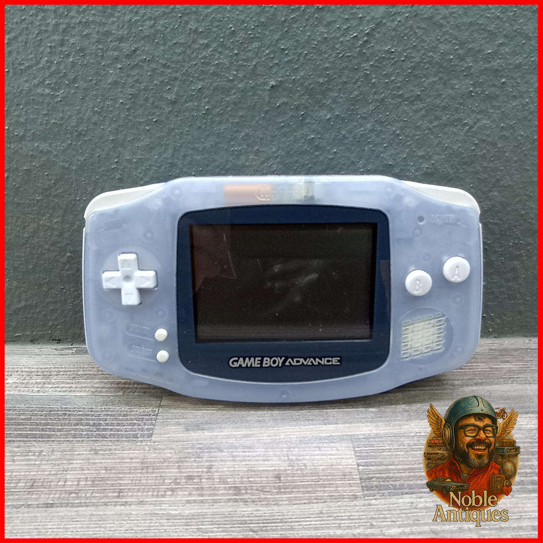 Working Nintendo Game Boy Advance Glacier Clear Crystal Color - Replacement Back Cover