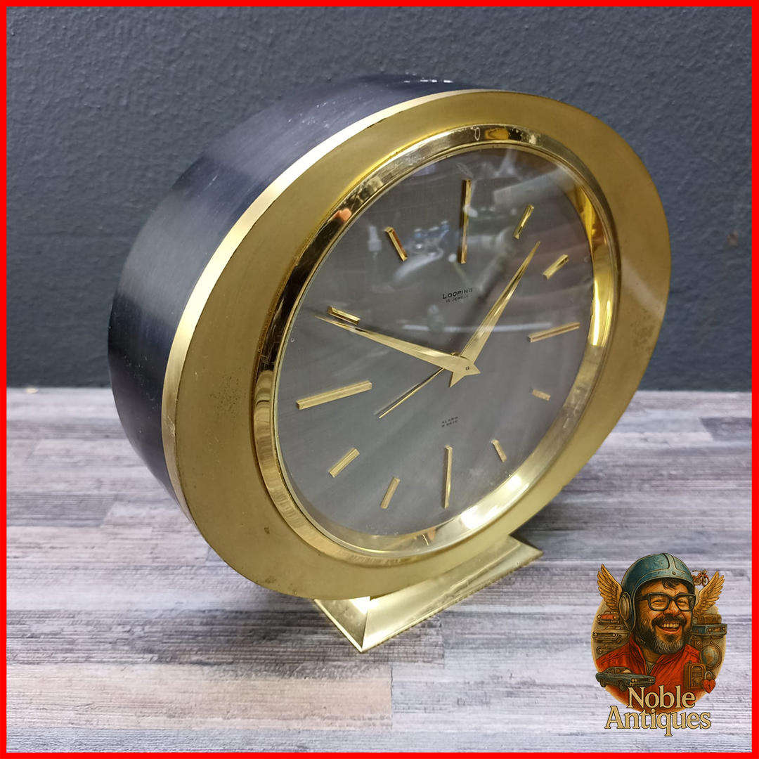 Swiss 15 Jewel Looping Clock, brass and Metal - Extremely Heavy