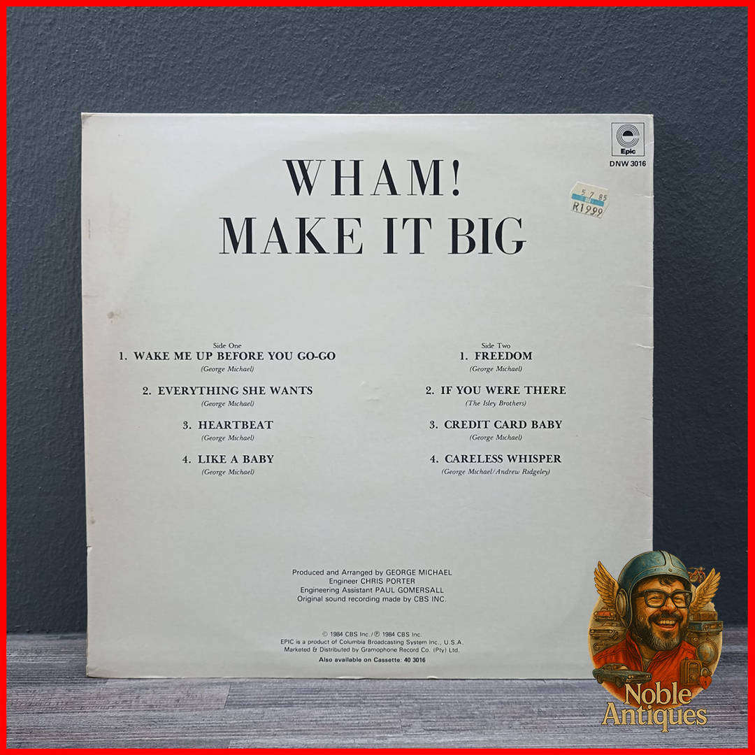 Wham! Make It Big Vinyl Record
