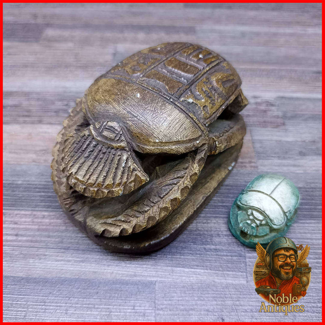 Egyptian scarab beetle artifact 1930s Paperweights
