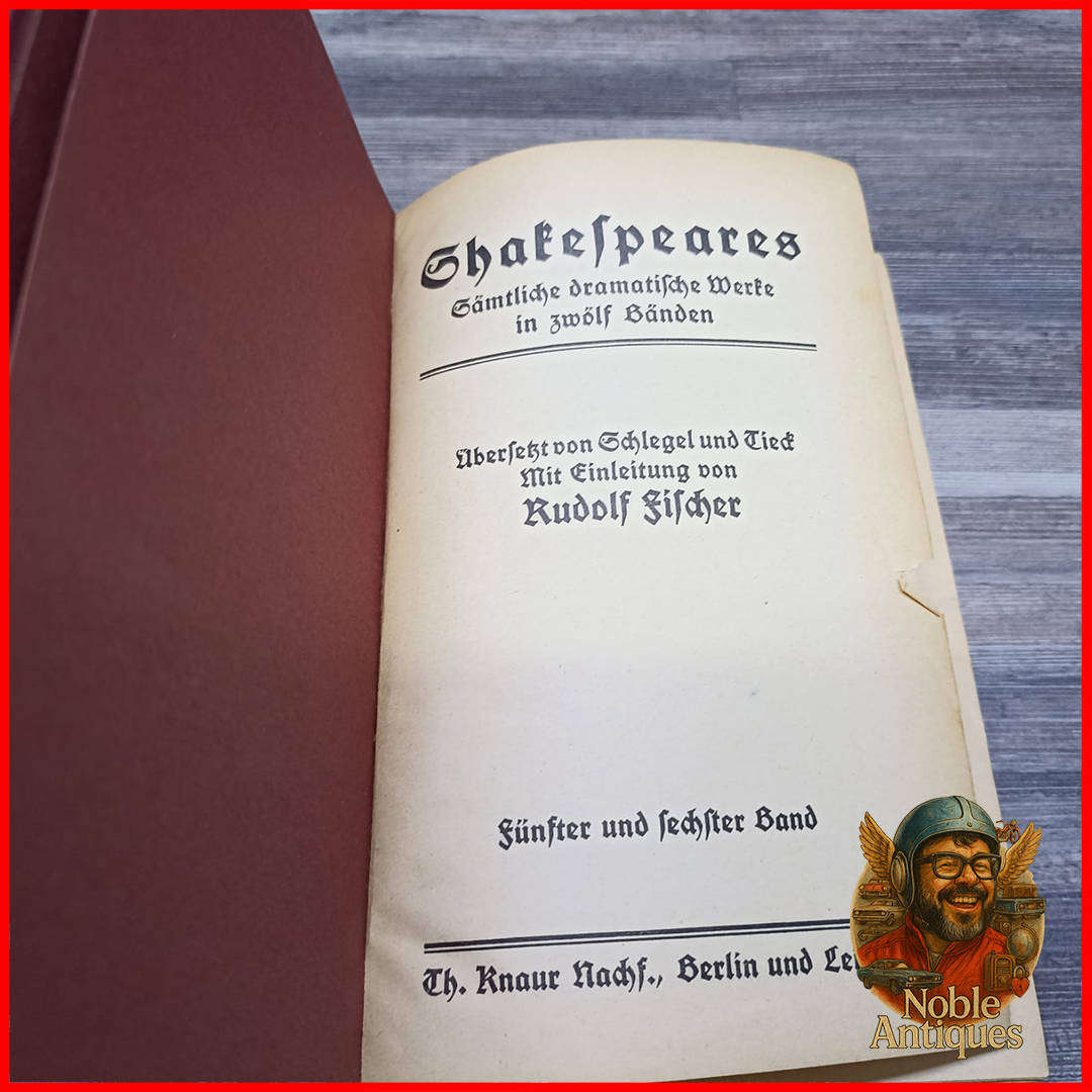 Rare German editions of William Shakespeare's Works