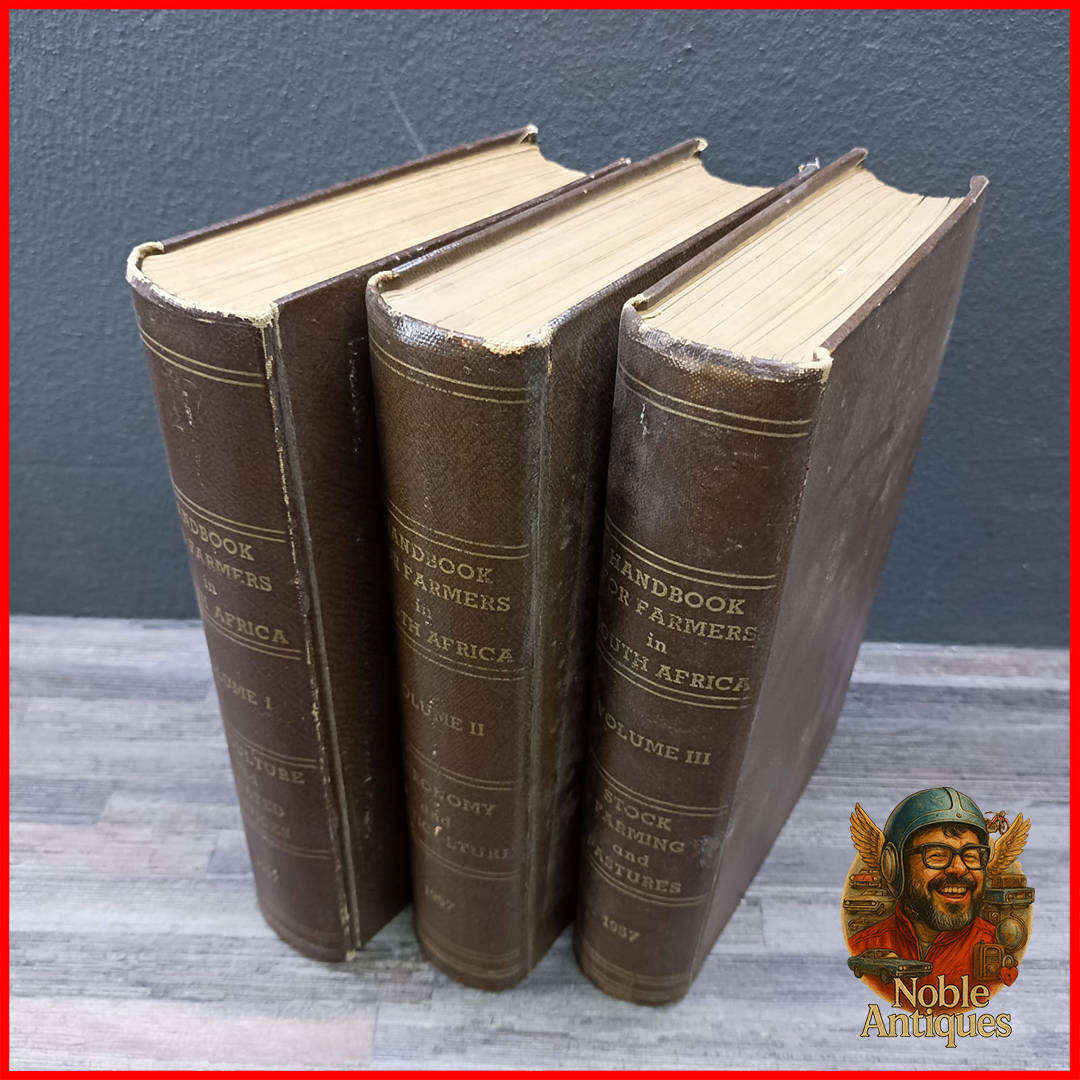 Rare three-volume set of the Handbook for Farmers in South Africa published in 1957