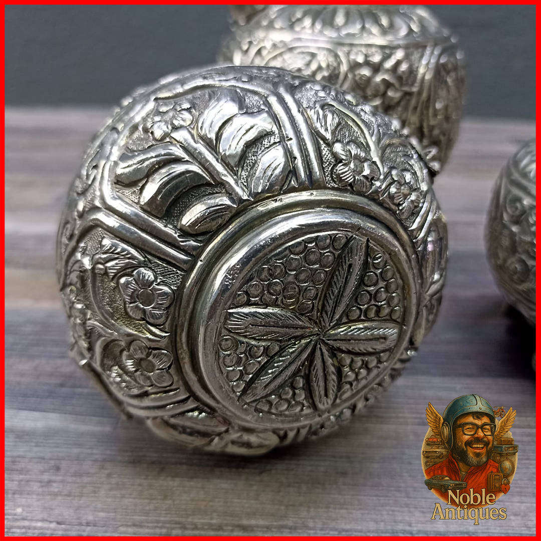 Vintage Silver Metal Arabic Smoker, Incense Stand and Jewellery Box Collection