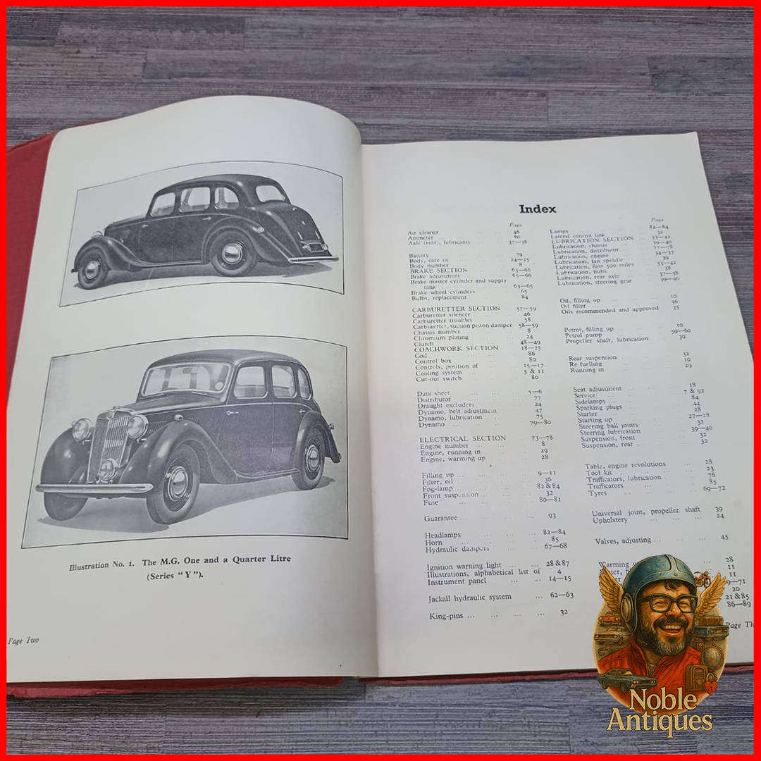 The Owner's Handbook for the MG One and a Quarter Litre Series Y