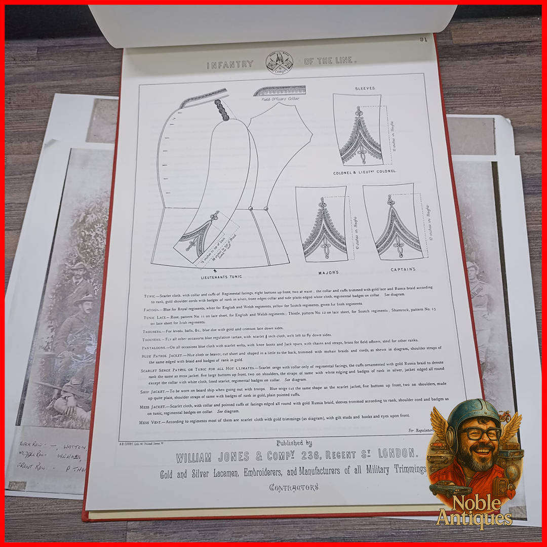 Large A3 BRITISH UNIFORM PATTEN BOOK 1886