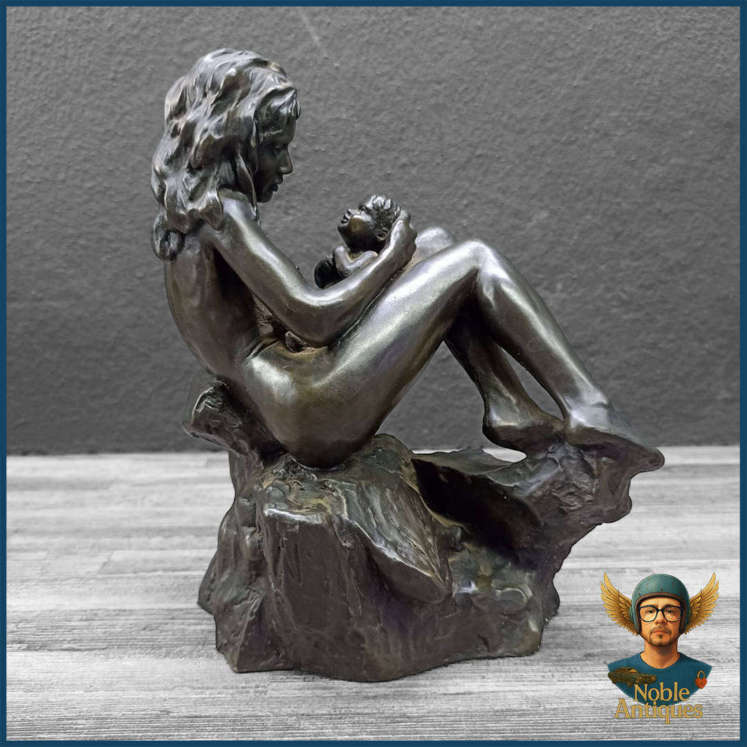 Vintage Cold Cast Bronze Genesis Heredities culpture Titled 'first Love'