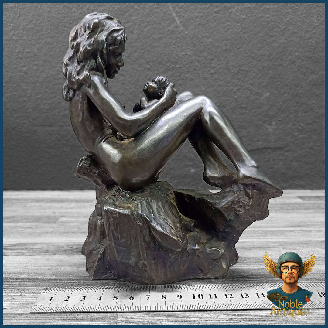 Vintage Cold Cast Bronze Genesis Heredities culpture Titled 'first Love'