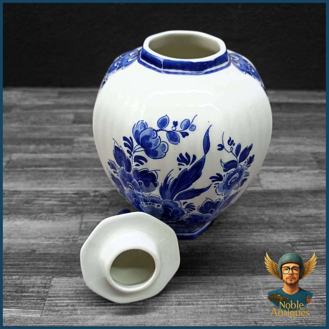 Vintage Royal Delft Blue and White Porcelain Delftware ginger jar