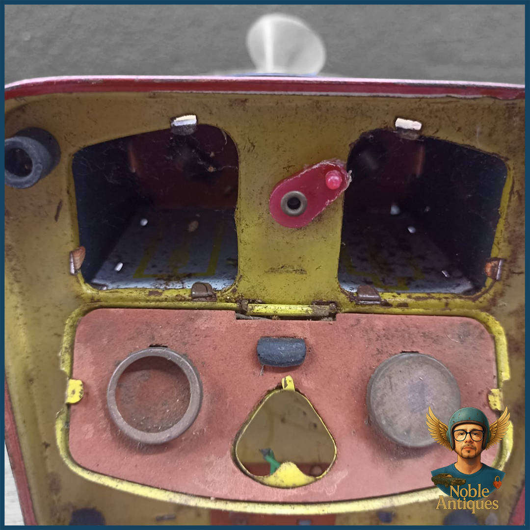 1960s Charley Weaver Bartender battery-operated tin toy Rosko Toys in Japan