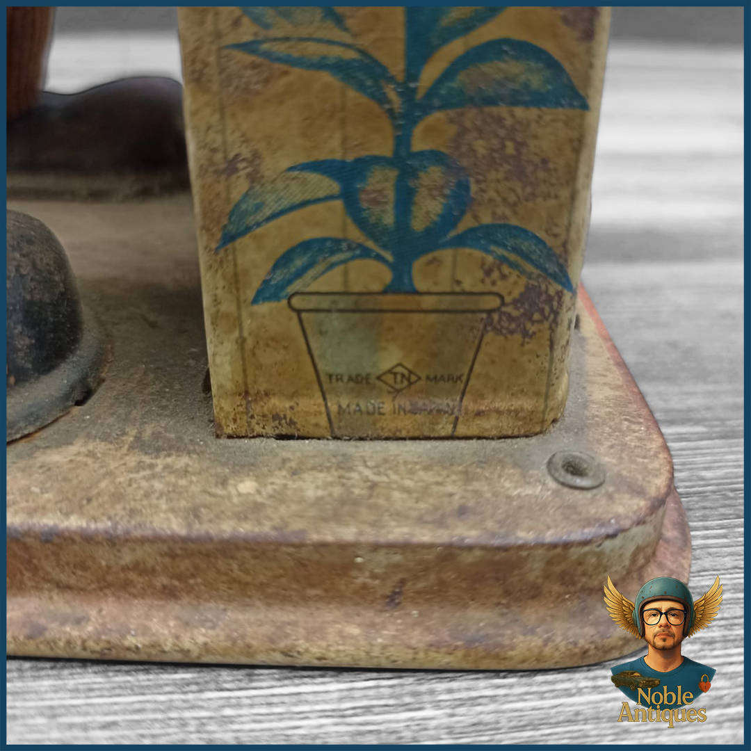 1960s Charley Weaver Bartender battery-operated tin toy Rosko Toys in Japan