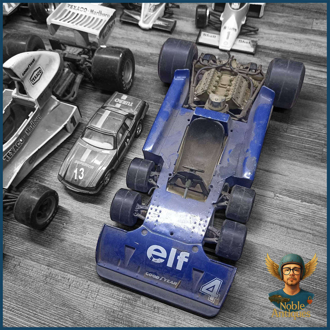 Large Die Cast Formula 1 and other racing car models Scale 1:14 and 1:24 (parts and Display)