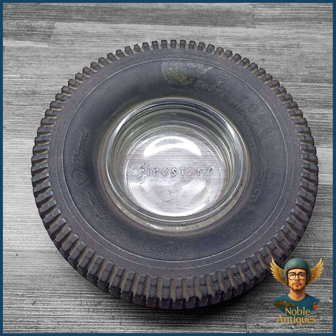 Vintage Firestone Tire-shaped Advertising Ashtray