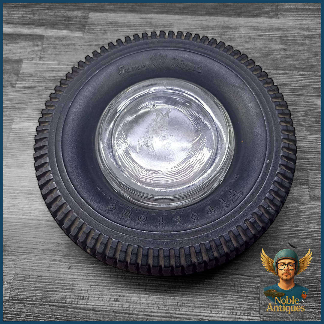 Vintage Firestone Tire-shaped Advertising Ashtray