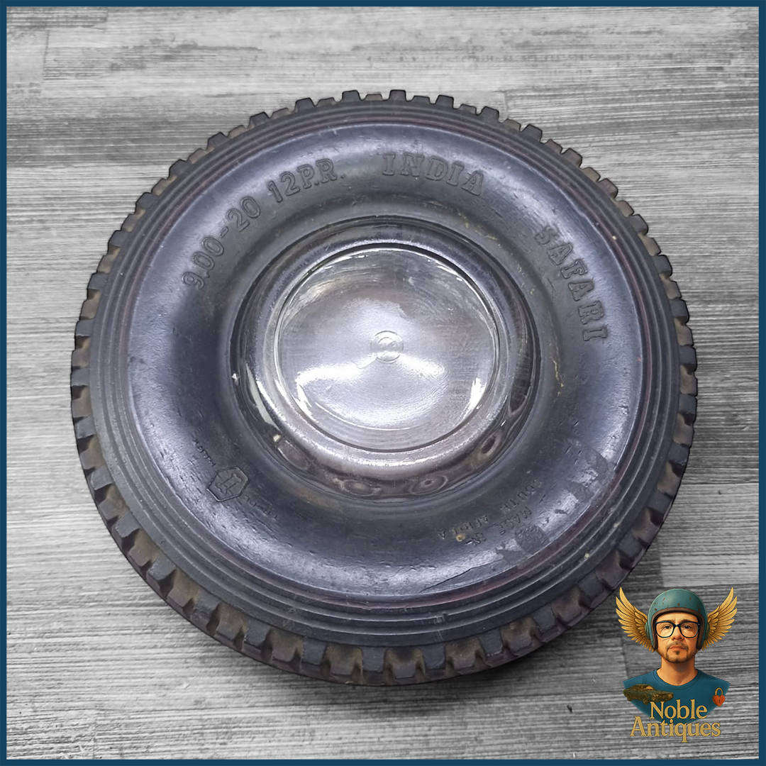 Vintage Indian Safari Tire-shaped Advertising Ashtray