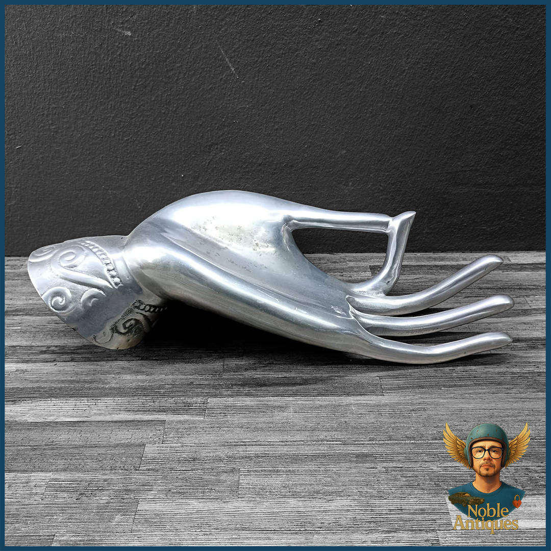 Large 48cm Oriental Polished Cast Aluminum Buddha Hand