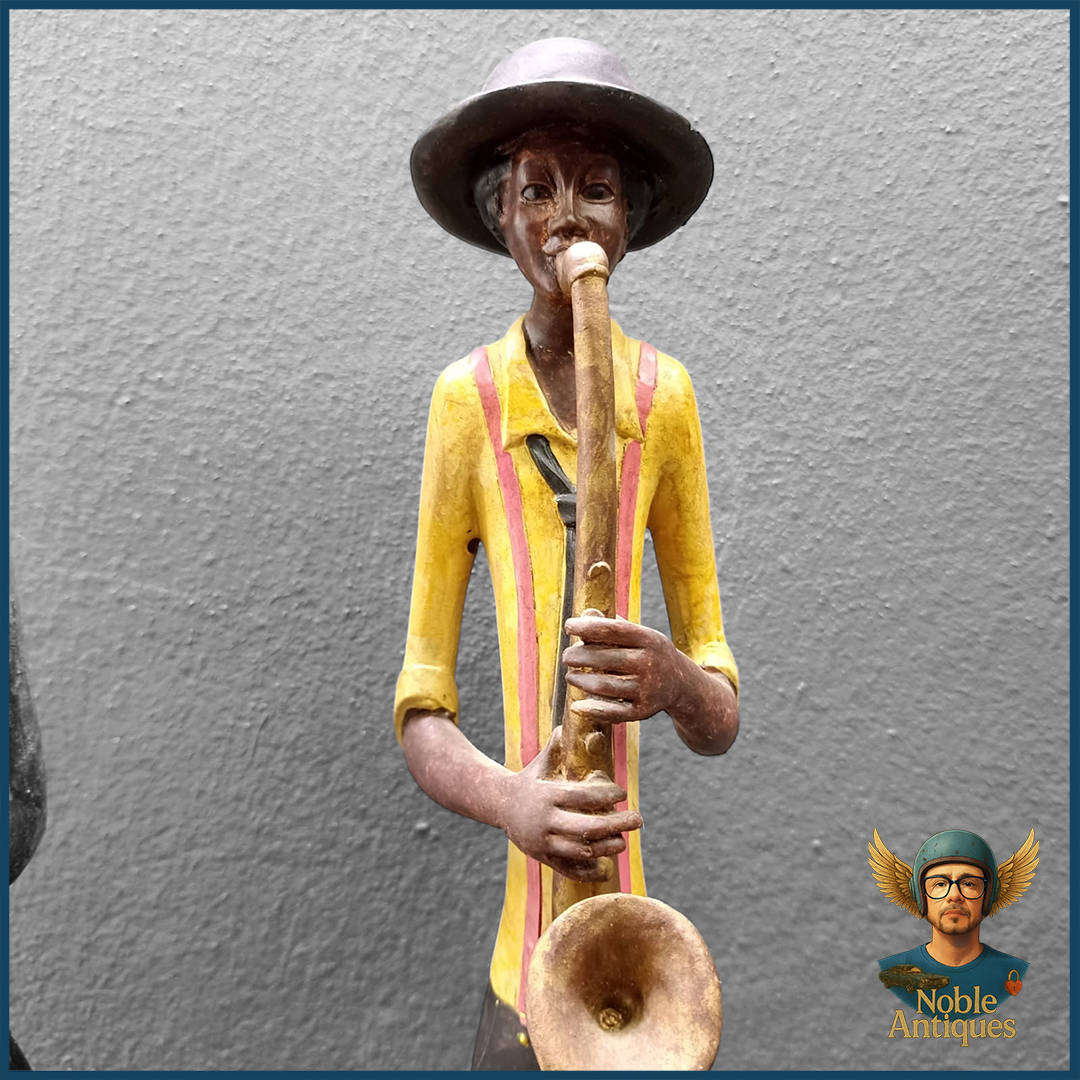 Original 60cm Tall Deco 79 Polystone Jazz Band Set of 3