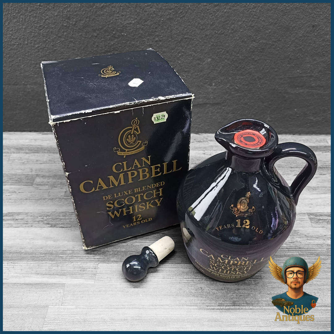 Boxed Sealed Clan Campbell Ceramic Jug 12 Year Old De Luxe (1980s)