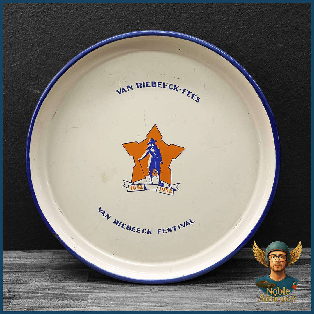 Vintage Enamel Tray Commemorating The 1952 Van Riebeeck Festival