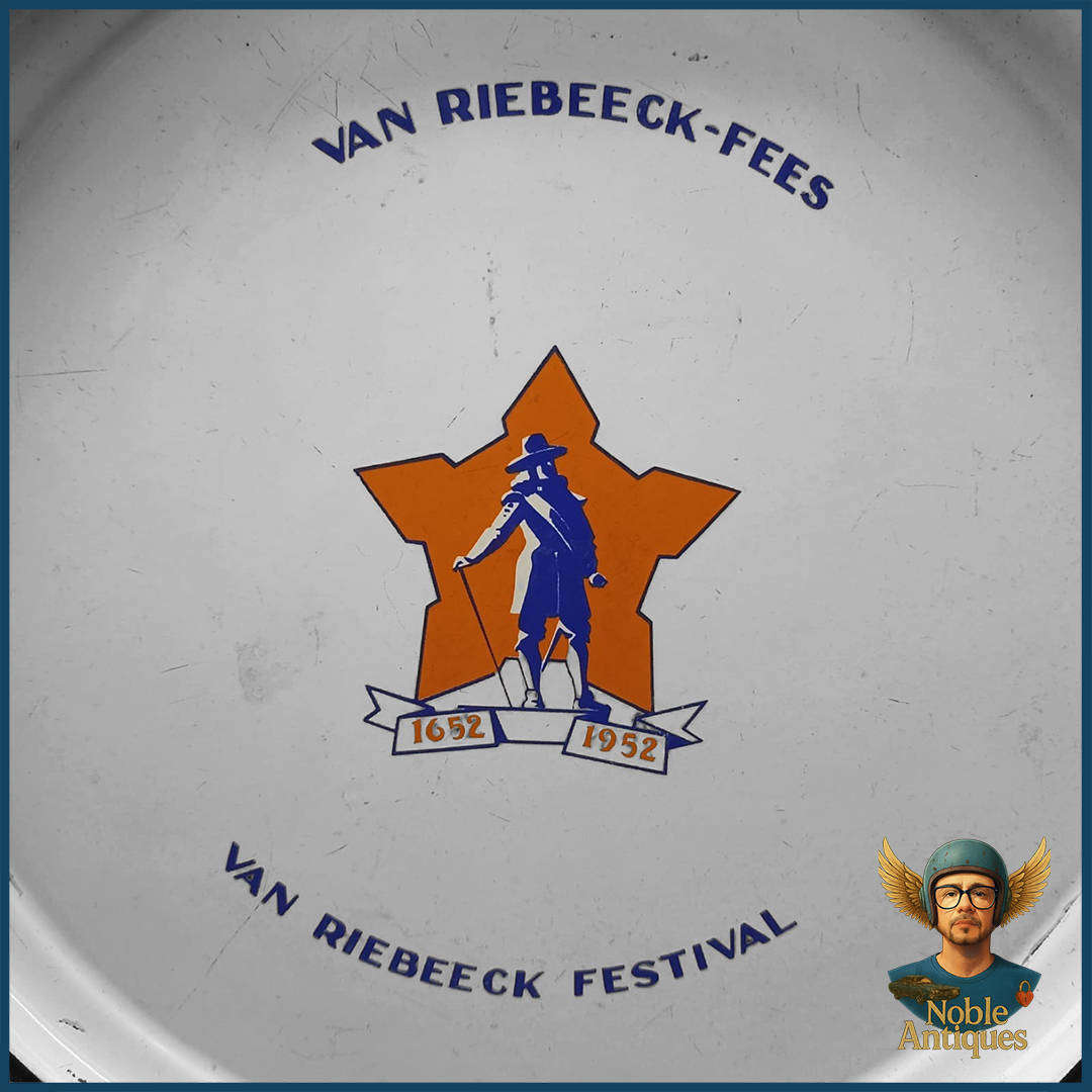 Vintage Enamel Tray Commemorating The 1952 Van Riebeeck Festival