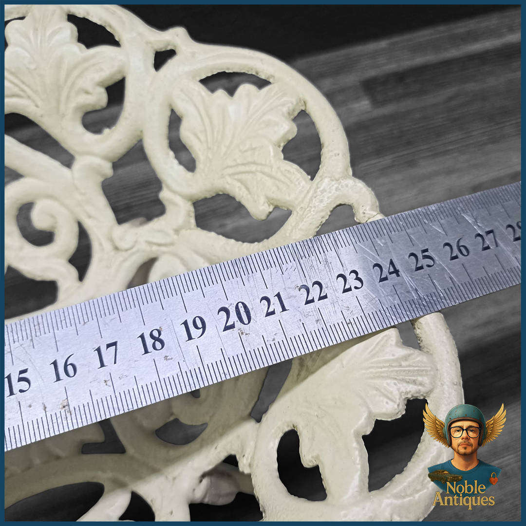 Vintage Victorian Ornate Cast Iron Footed Fruit Basket