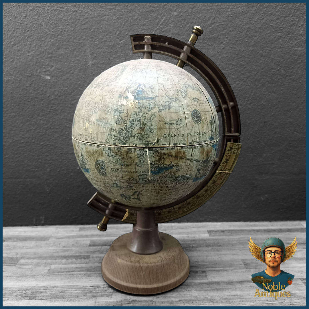 Vintage Antique-style Decorative World Globe Ice Bucket
