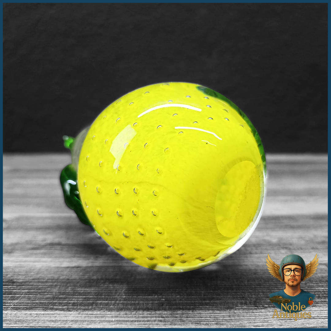 Vintage Hand-Blown Glass Pear Paperweight