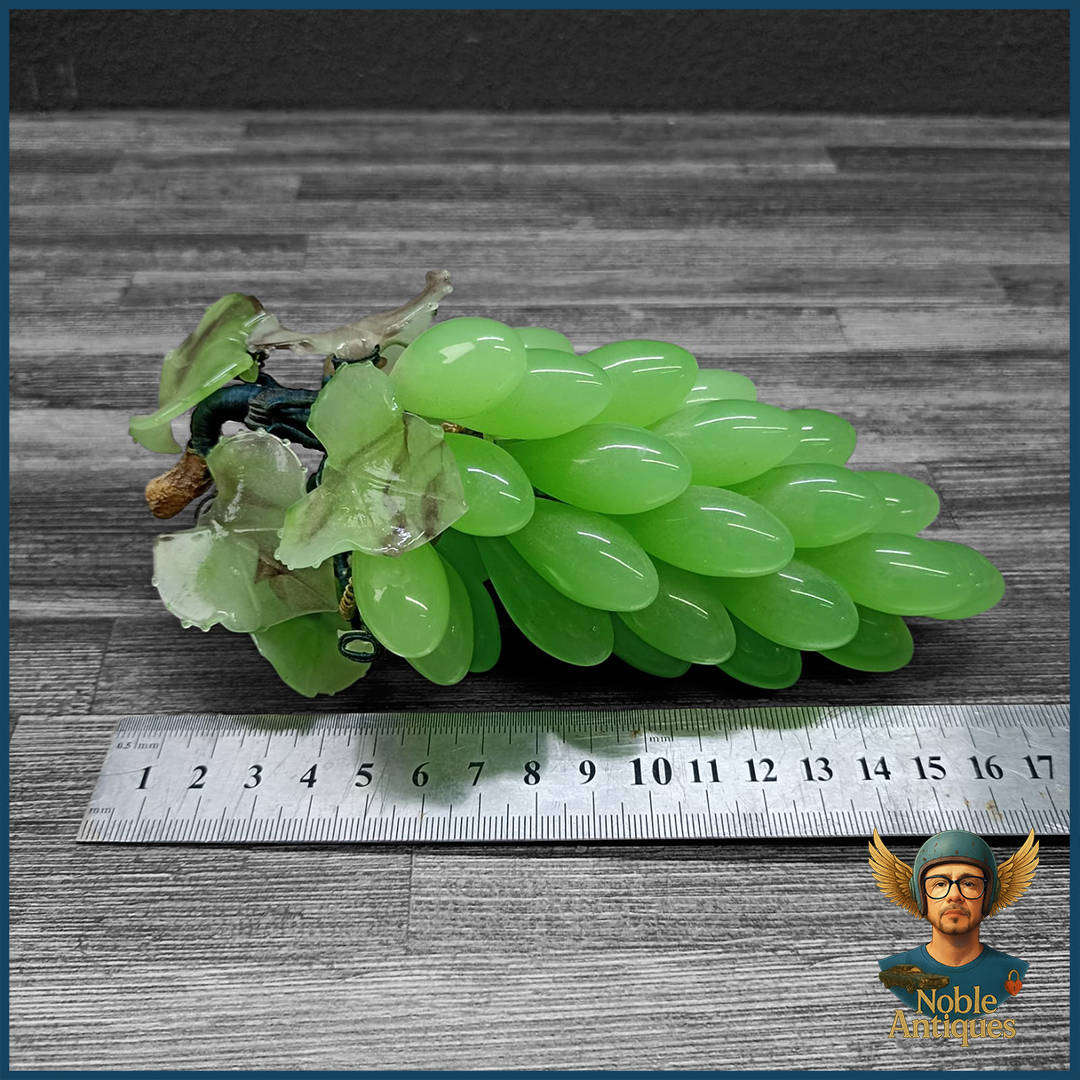 Vintage Venetian Murano Jade Glass Green Grapes