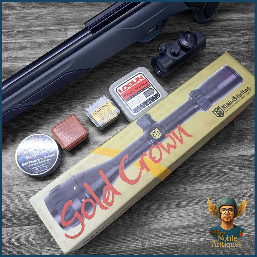 Gamo Viperskeet Cal. 4,5 (177) With Nikko Sterling Gold Crown Rifle Scope And Extras